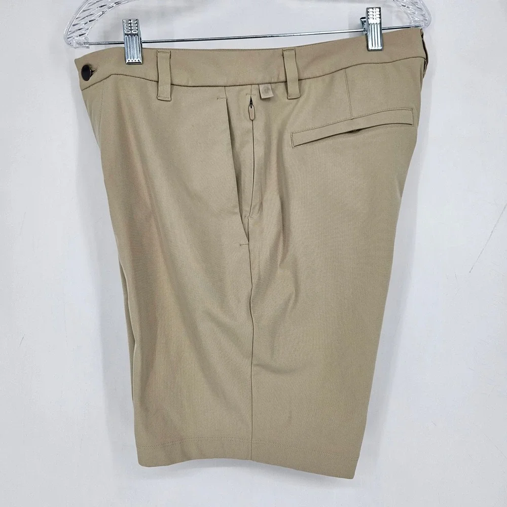 Lululemon Commission Shorts Mens 32 Tan Activewear Athleisure Chino FLAWS